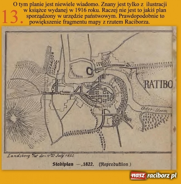 Zdjęcie w galerii na portalu naszraciborz.pl: Historyczne plany miasta Ratibor od roku 1742 do 1942. Część I - plany z lat 1742 do 1843 wiadomości z regionu