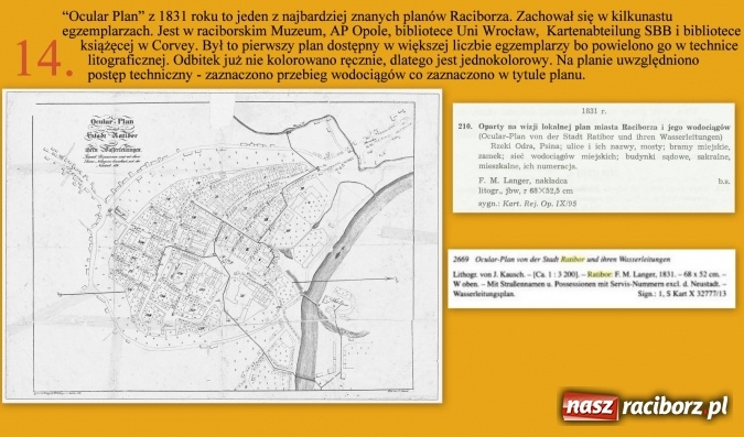 Zdjęcie w galerii na portalu naszraciborz.pl: Historyczne plany miasta Ratibor od roku 1742 do 1942. Część I - plany z lat 1742 do 1843 wiadomości z regionu