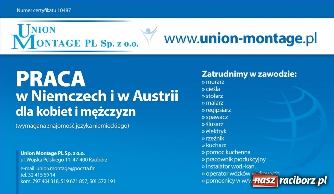 Zdjęcie w galerii na portalu naszraciborz.pl: Szukasz pracy? Przejrzyj najciekawsze oferty z regionu wiadomości z regionu