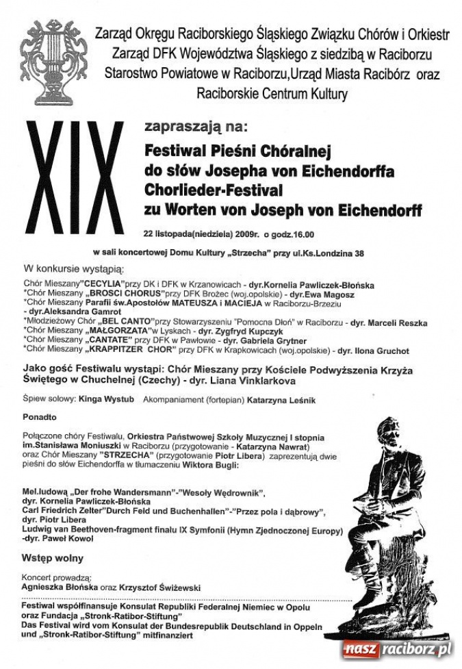 Zdjęcie w galerii na portalu naszraciborz.pl: Festiwal Pieśni Chóralnej wiadomości z regionu
