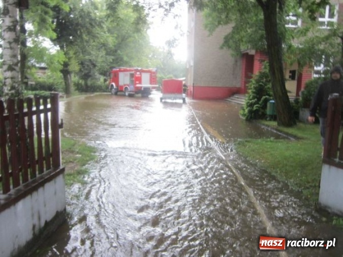 Zdjęcie w galerii na portalu naszraciborz.pl: Podtopione domy i budynki użyteczności publicznej, w tym szkoła. Rudy po nawałnicy wiadomości z regionu