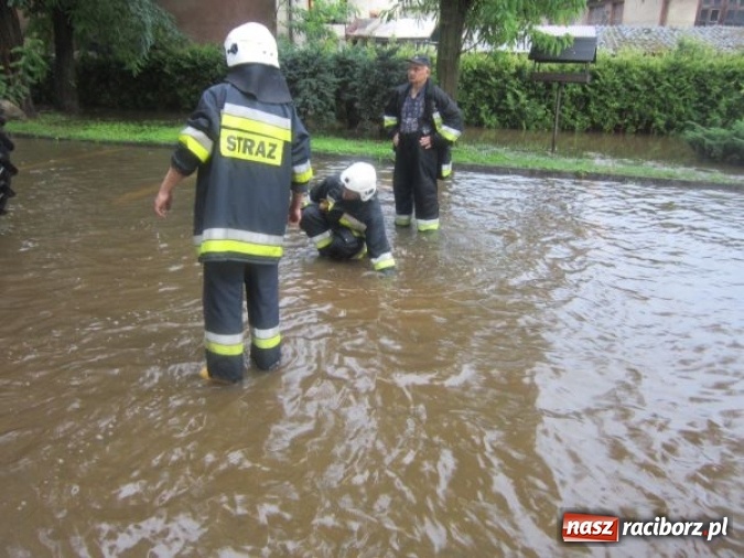 Zdjęcie w galerii na portalu naszraciborz.pl: Podtopione domy i budynki użyteczności publicznej, w tym szkoła. Rudy po nawałnicy wiadomości z regionu