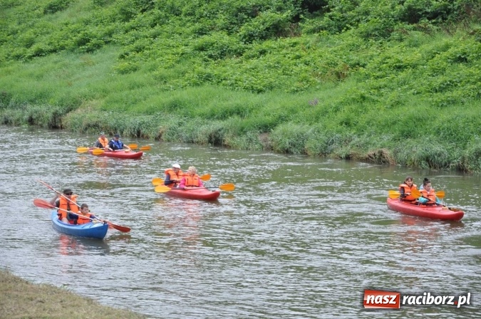 Zdjęcie w galerii na portalu naszraciborz.pl: Ponad trzydziestu śmiałków popłynęło do Dziergowic  wiadomości z regionu