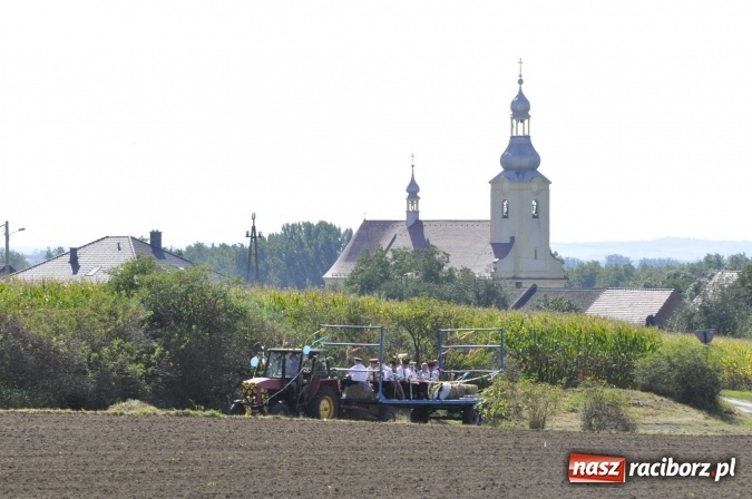 Zdjęcie w galerii na portalu naszraciborz.pl: Dożynki 2016. Praczki Słowianki z Żerdzin i dżentelmeni z Pawłowa w korowodzie na gminnych dożynkach w Makowie wiadomości z regionu