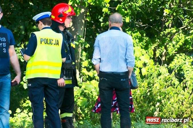 Zdjęcie w galerii na portalu naszraciborz.pl: DK 45. Zderzenie motocykla suzuki z osobową kią na trasie Racibórz - Opole wiadomości z regionu