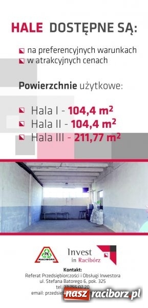 Zdjęcie w galerii na portalu naszraciborz.pl: Miasto rusza z nowym programem - Hale do wynajęcia wiadomości z regionu