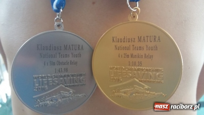 Zdjęcie w galerii na portalu naszraciborz.pl: Raciborski ZSOMS ma mistrza świata w ratownictwie wodnym. Złoto i srebro Klaudiusza Matury! wiadomości z regionu