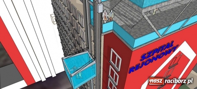 Zdjęcie w galerii na portalu naszraciborz.pl: Nie Brzezie, nie kości&oacute;ł farny, lecz szpital. Zobacz, jak może wyglądać platforma widokowa przy Gamowskiej i co z tego miejsca widać wiadomości z regionu