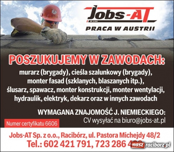 Zdjęcie w galerii na portalu naszraciborz.pl: Szukasz pracy? A może chcesz zmienić obecną na lepiej płatną? Koniecznie zajrzyj tutaj wiadomości z regionu
