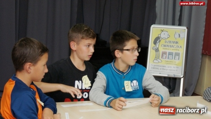 Zdjęcie w galerii na portalu naszraciborz.pl: Być jak Greg Heffley! Konkurs wiedzy o Dzienniku Cwaniaczka w bibliotece  wiadomości z regionu