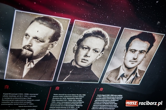 Zdjęcie w galerii na portalu naszraciborz.pl: Na skwerze ks. Stefana Pieczki otwarto wystawę pt. 1956. Polska-Węgry. Pamięć i Historia wiadomości z regionu