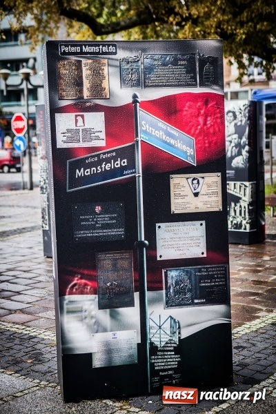 Zdjęcie w galerii na portalu naszraciborz.pl: Na skwerze ks. Stefana Pieczki otwarto wystawę pt. 1956. Polska-Węgry. Pamięć i Historia wiadomości z regionu