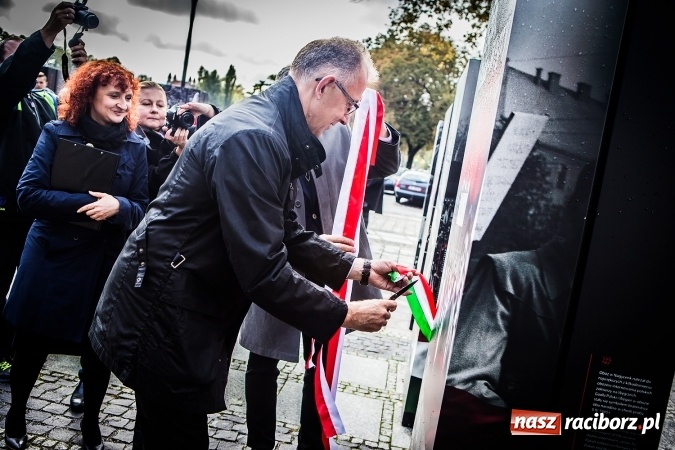 Zdjęcie w galerii na portalu naszraciborz.pl: Na skwerze ks. Stefana Pieczki otwarto wystawę pt. 1956. Polska-Węgry. Pamięć i Historia wiadomości z regionu