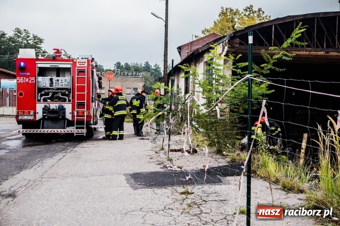 Zdjęcie w galerii na portalu naszraciborz.pl: Pożar w starej hali byłej Emy w Brzeziu wiadomości z regionu