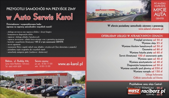 Zdjęcie w galerii na portalu naszraciborz.pl: Kierowco! Idzie zima - czas zadbać o swój samochód wiadomości z regionu