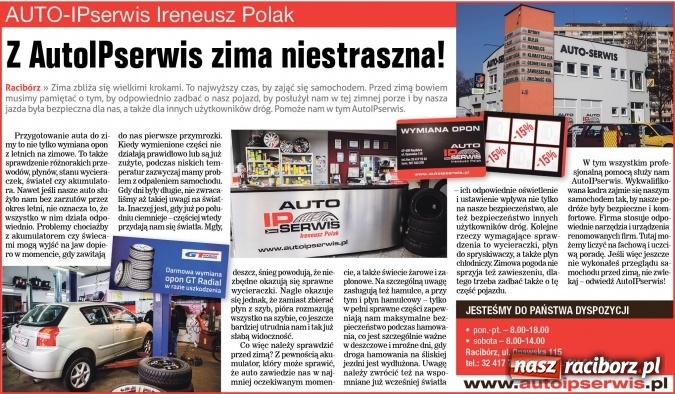 Zdjęcie w galerii na portalu naszraciborz.pl: Kierowco! Idzie zima - czas zadbać o swój samochód wiadomości z regionu