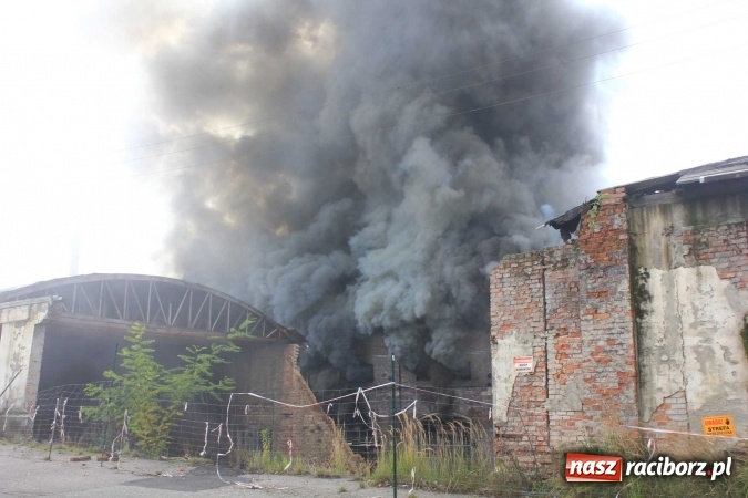 Zdjęcie w galerii na portalu naszraciborz.pl: Ogromny pożar hali przy ul. Zakładowej w Raciborzu Brzeziu. Byliśmy na miejscu od początku akcji. FOTO I WIDEO wiadomości z regionu