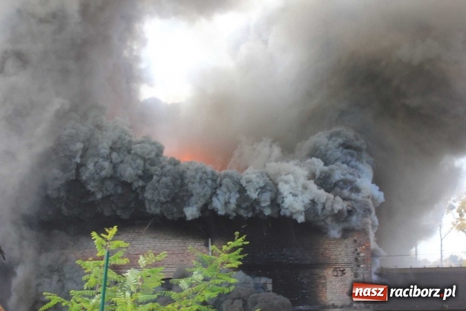 Zdjęcie w galerii na portalu naszraciborz.pl: Ogromny pożar hali przy ul. Zakładowej w Raciborzu Brzeziu. Byliśmy na miejscu od początku akcji. FOTO I WIDEO wiadomości z regionu