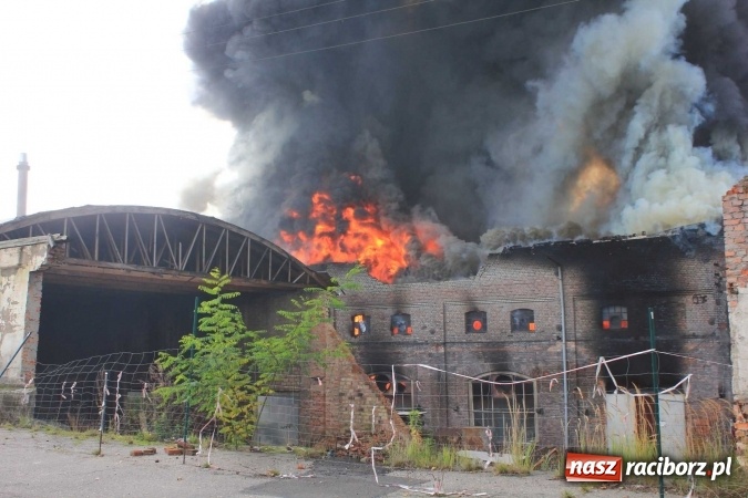 Zdjęcie w galerii na portalu naszraciborz.pl: Ogromny pożar hali przy ul. Zakładowej w Raciborzu Brzeziu. Byliśmy na miejscu od początku akcji. FOTO I WIDEO wiadomości z regionu