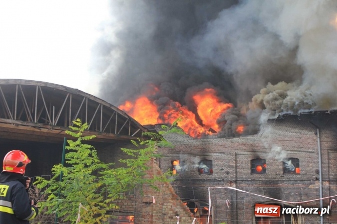 Zdjęcie w galerii na portalu naszraciborz.pl: Ogromny pożar hali przy ul. Zakładowej w Raciborzu Brzeziu. Byliśmy na miejscu od początku akcji. FOTO I WIDEO wiadomości z regionu