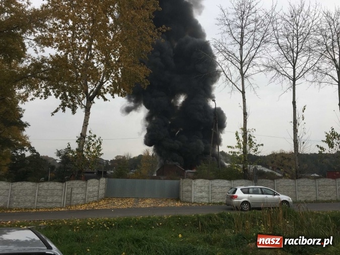 Zdjęcie w galerii na portalu naszraciborz.pl: Ogromny pożar hali przy ul. Zakładowej w Raciborzu Brzeziu. Byliśmy na miejscu od początku akcji. FOTO I WIDEO wiadomości z regionu