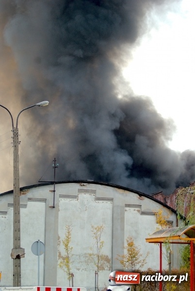 Zdjęcie w galerii na portalu naszraciborz.pl: Ogromny pożar hali przy ul. Zakładowej w Raciborzu Brzeziu. Byliśmy na miejscu od początku akcji. FOTO I WIDEO wiadomości z regionu
