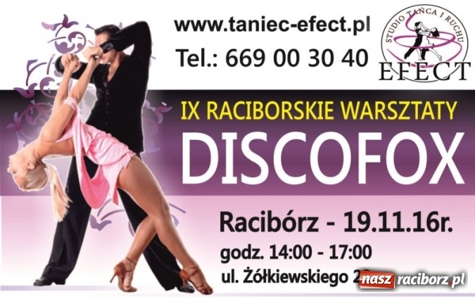 Zdjęcie w galerii na portalu naszraciborz.pl: Warsztaty taneczne DISCOFOX, kursy tańca sylwestrowo-studniówkowe w Studio EFECT wiadomości z regionu