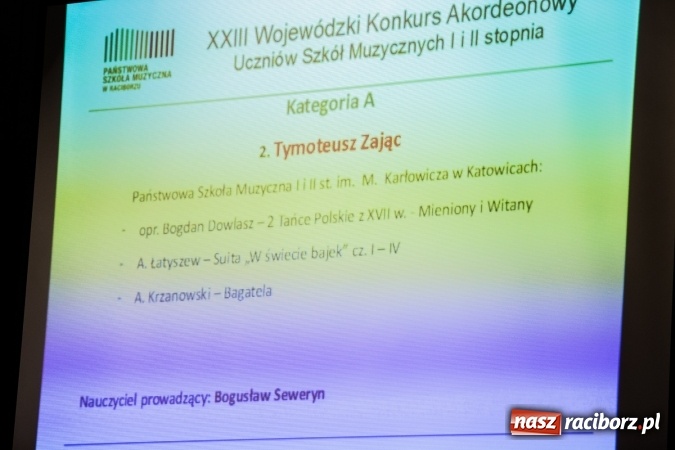 Zdjęcie w galerii na portalu naszraciborz.pl: Wojewódzki Konkurs Akordeonowy w szkole muzycznej wiadomości z regionu