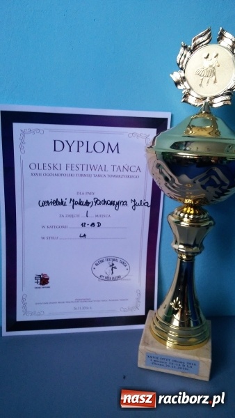 Zdjęcie w galerii na portalu naszraciborz.pl: Pierwsze miejsce raciborzan na XXVII Og&oacute;lnopolskim Turnieju Tańca Towarzyskiego w Oleśnie wiadomości z regionu