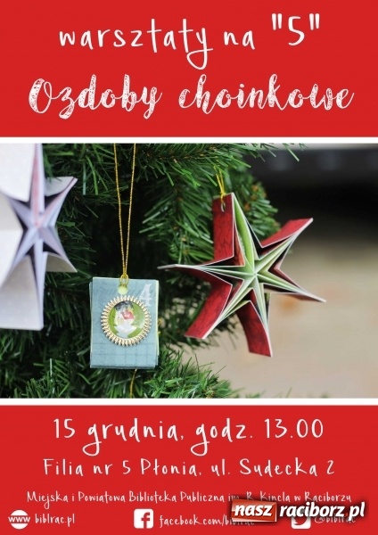 Zdjęcie w galerii na portalu naszraciborz.pl: Biblioteka zaprasza na grudniowe warsztaty  wiadomości z regionu