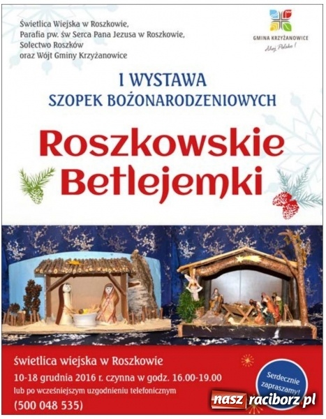 Zdjęcie w galerii na portalu naszraciborz.pl: I wystawa szopek bożonarodzeniowych już od 10 grudnia w Roszkowie  wiadomości z regionu