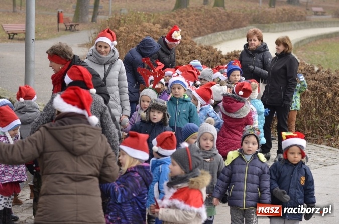 Zdjęcie w galerii na portalu naszraciborz.pl: Poszukiwany przez dzieci z Fiku-Miku i z Przedszkola nr 13 Mikołaj znalazł się w Parku Roth  wiadomości z regionu