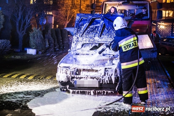 Zdjęcie w galerii na portalu naszraciborz.pl: Ze strażackiego Mikołaja prosto do akcji. Na Chorzowskiej zapalił się fiat uno wiadomości z regionu