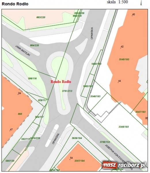 Zdjęcie w galerii na portalu naszraciborz.pl: Rondo Rodło i ulica Chorwacka w Raciborzu-Ocicach - magistrat prowadzi konsultacje w sprawie nadania nowych nazw wiadomości z regionu