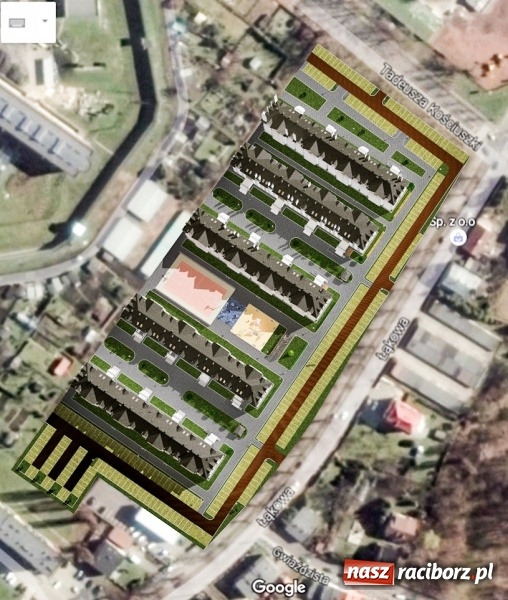 Zdjęcie w galerii na portalu naszraciborz.pl: Osiedle domów i rondo przy Łąkowej-Kościuszki-Stalowej to pomysł miasta na dawne przywięzienne ogródki WIZUALIZACJE wiadomości z regionu