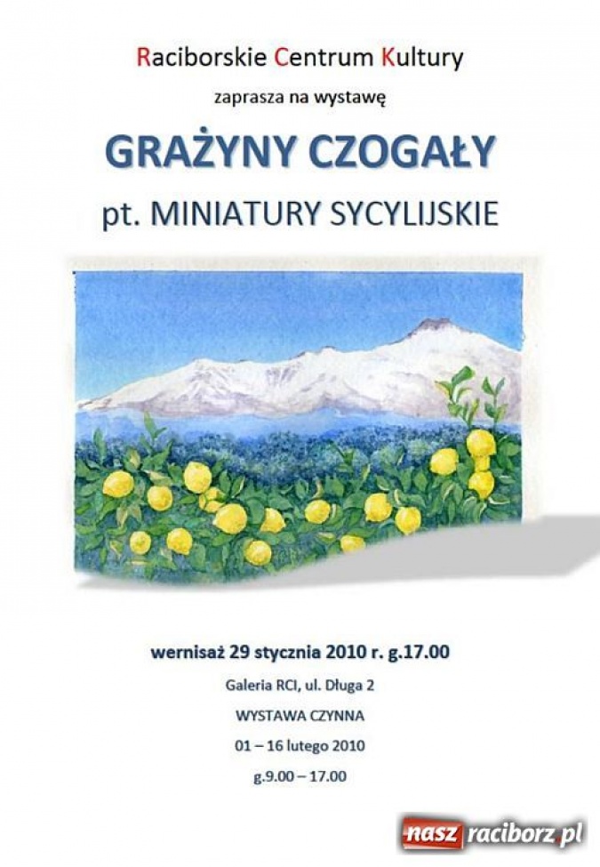 Zdjęcie w galerii na portalu naszraciborz.pl: Miniatury Sycylijskie wiadomości z regionu