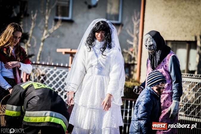 Zdjęcie w galerii na portalu naszraciborz.pl: Wodzenie niedźwiedzia - tradycyjne ostatki w Samborowicach wiadomości z regionu