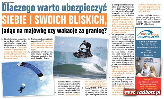 Zdjęcie w galerii na portalu naszraciborz.pl: Wakacje 2017 – zaplanuj je już teraz, a później skup się na relaksie! wiadomości z regionu