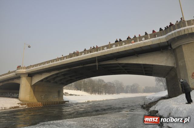 Zdjęcie w galerii na portalu naszraciborz.pl: Marian Hampel przepłynął dziś Odrę wiadomości z regionu