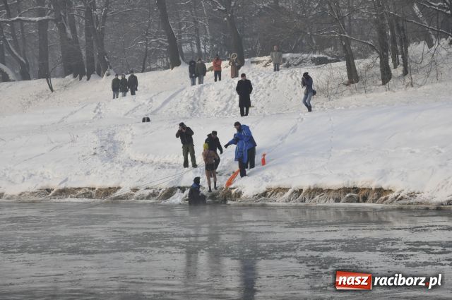 Zdjęcie w galerii na portalu naszraciborz.pl: Marian Hampel przepłynął dziś Odrę wiadomości z regionu