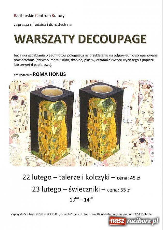 Zdjęcie w galerii na portalu naszraciborz.pl: Warsztaty w RCK wiadomości z regionu