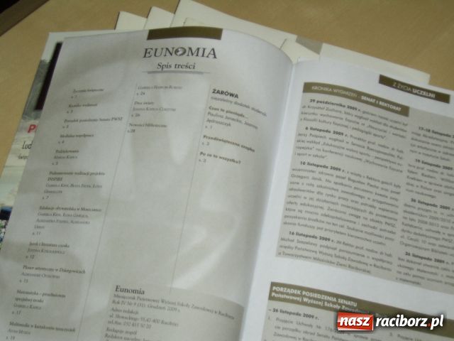 Zdjęcie w galerii na portalu naszraciborz.pl: Eunomia – bo uczelnia swoje pismo mieć musi wiadomości z regionu