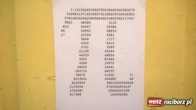 Zdjęcie w galerii na portalu naszraciborz.pl: Dzień Liczby Pi w Gimnazjum nr 5  wiadomości z regionu