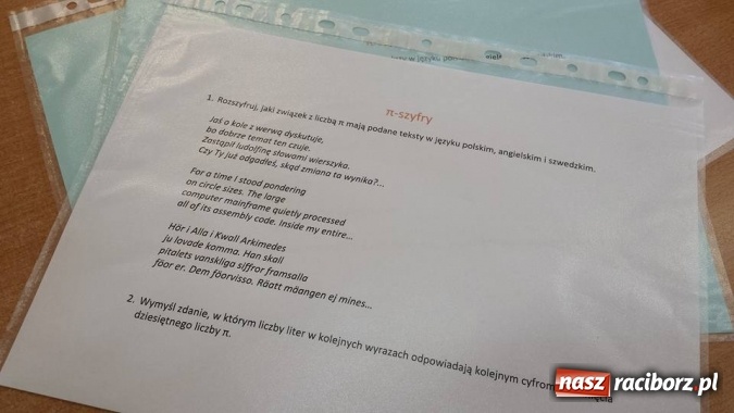 Zdjęcie w galerii na portalu naszraciborz.pl: Dzień Liczby Pi w Gimnazjum nr 5  wiadomości z regionu