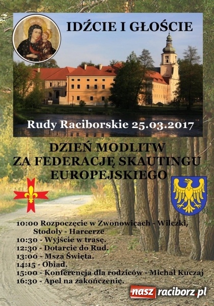 Zdjęcie w galerii na portalu naszraciborz.pl: Pielgrzymka Skautów Europy do Sanktuarium w Rudach wiadomości z regionu