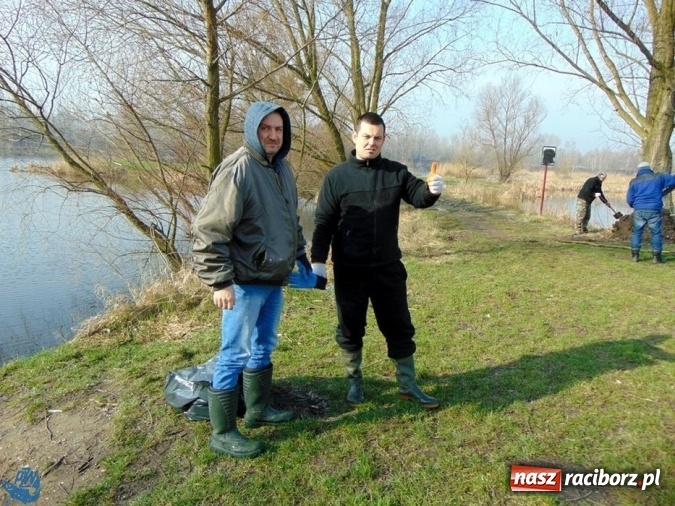 Zdjęcie w galerii na portalu naszraciborz.pl: Wędkarze z Koła Racibórz-Miasto sprzątali łowiska na Ostrogu wiadomości z regionu