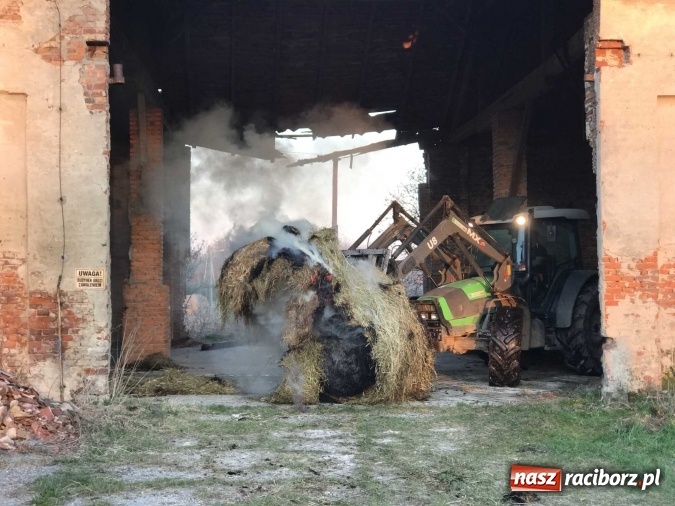 Zdjęcie w galerii na portalu naszraciborz.pl: Naczelnik OSP wypatrzył pożar. W Makowie zapaliły się bale słomy w stodole FOTO I WIDEO wiadomości z regionu