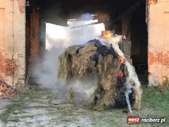 Zdjęcie w galerii na portalu naszraciborz.pl: Naczelnik OSP wypatrzył pożar. W Makowie zapaliły się bale słomy w stodole FOTO I WIDEO wiadomości z regionu