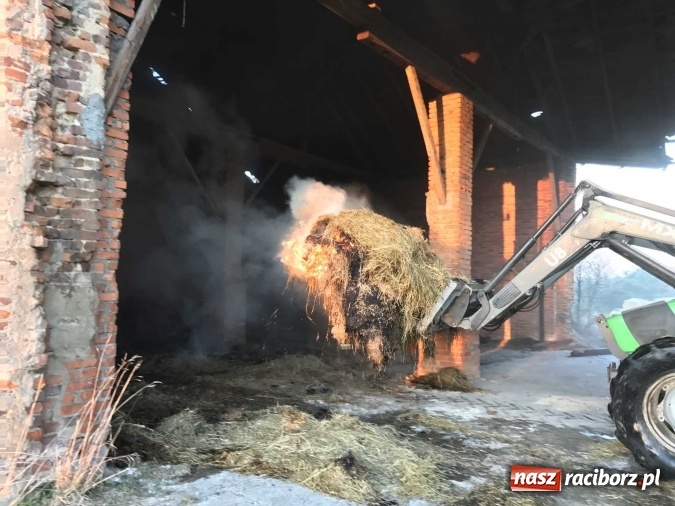 Zdjęcie w galerii na portalu naszraciborz.pl: Naczelnik OSP wypatrzył pożar. W Makowie zapaliły się bale słomy w stodole FOTO I WIDEO wiadomości z regionu