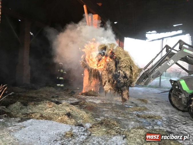 Zdjęcie w galerii na portalu naszraciborz.pl: Naczelnik OSP wypatrzył pożar. W Makowie zapaliły się bale słomy w stodole FOTO I WIDEO wiadomości z regionu